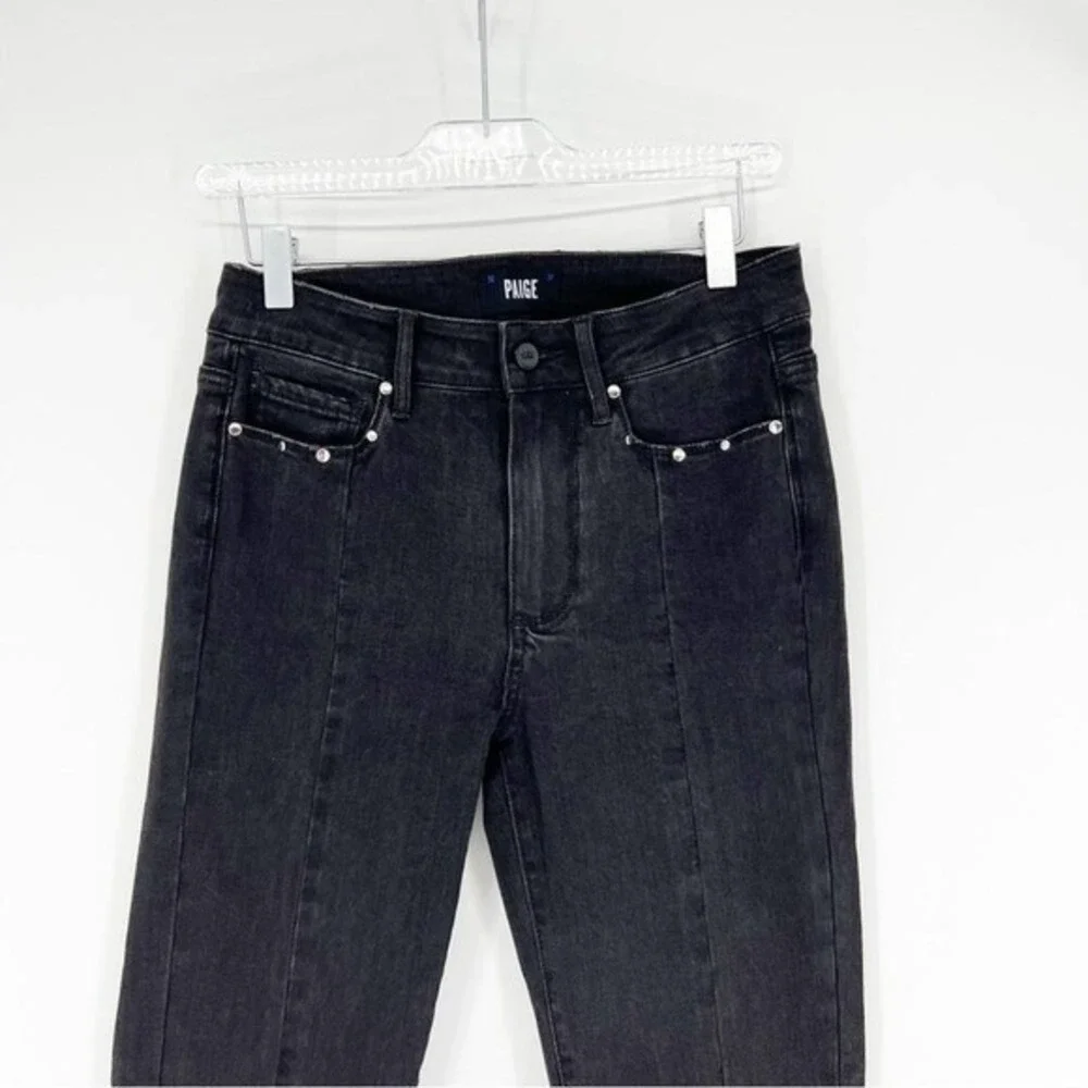 PAIGE‎ Hoxton Ankle Peg Studded Jeans Women's Size 27 Black Skinny Denim